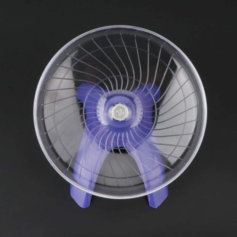Reshiho Hamster Wheel Silent Hamster Exercise Wheel Running Spinner Hamster Flying Saucer for Hamsters Gerbils Mice and Other Small Pets (Purple) - Image 3